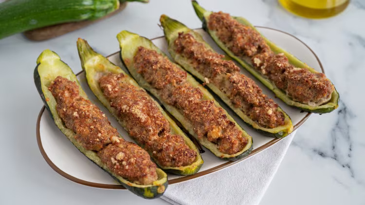 Zucchine ripiene al forno